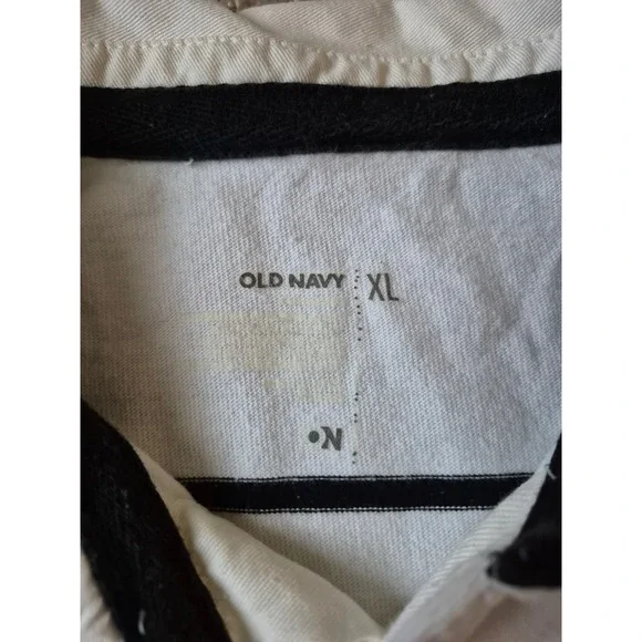 Old Navy Mens Classic Fit Striped Polo Shirt Gold Emblem Size XL - Picture 4 of 5
